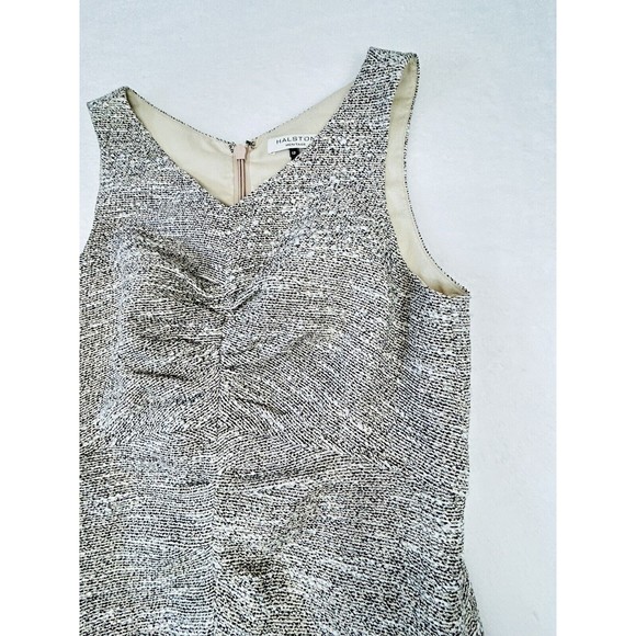 Womens Drop Waist Tweed Dress Size 12 Sleeveless Halston Heritage Schoolgirl - Picture 6 of 16